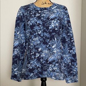 Talbots Floral Pullover Sweatshirt